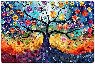 Washable Place Mats Set of 6 45 x 30 cm Table Mats Place Mats Table Mat Dining Table Mat Elegant Table Mat Placemat Tree – Colourful – Flowers – Art – Abstract