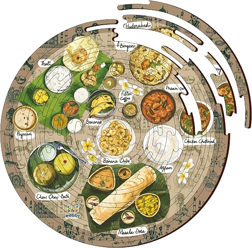 Webby Kid Noozles South Indian Food Wooden Puzzle, 70 Pcs For Boys And Girls