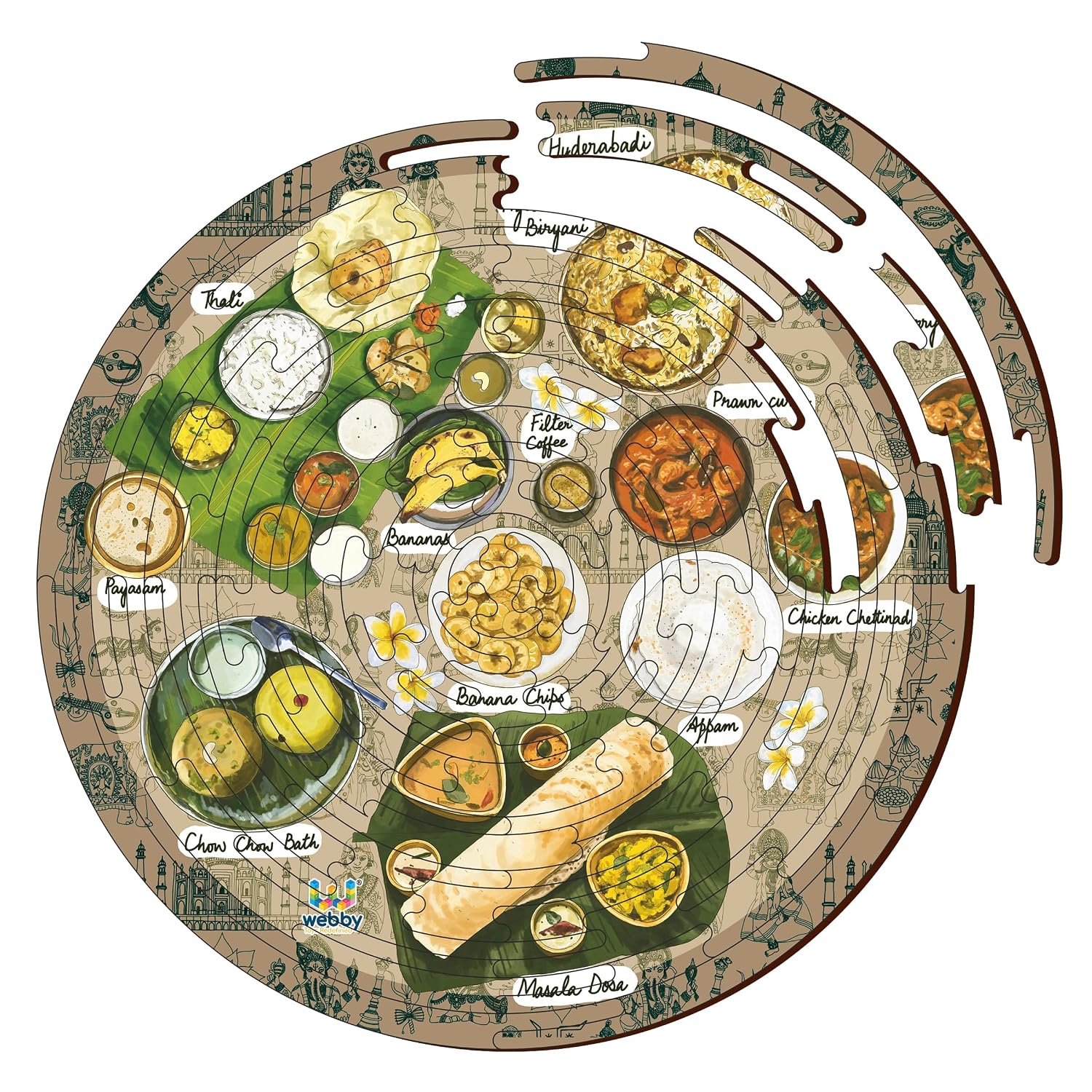 Webby Kid Noozles South Indian Food Wooden Puzzle, 70 Pcs For Boys And Girls - Review, Price and Buying Guide