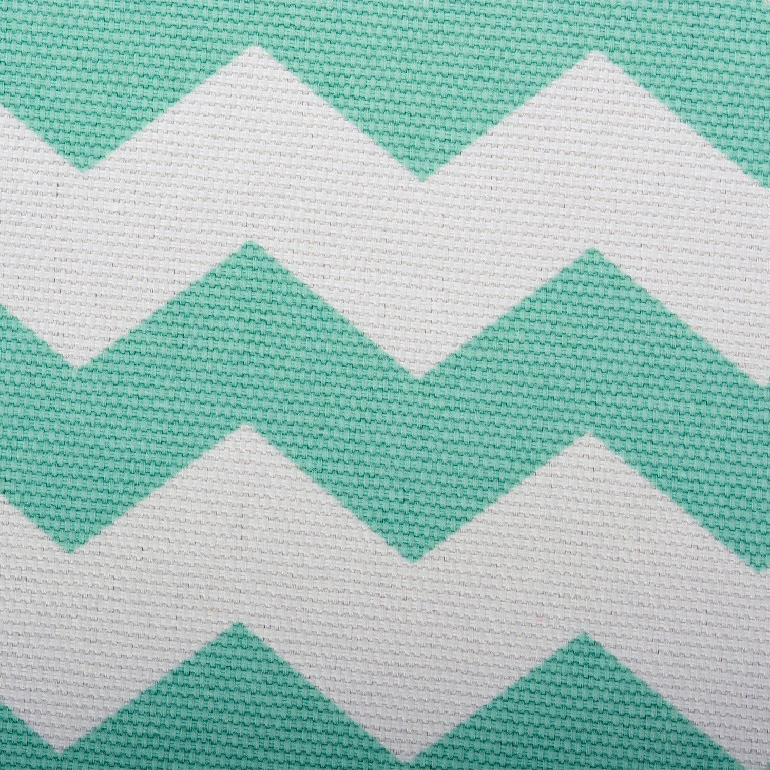 DII Design Imports Polyester Cube Chevron Aqua Square