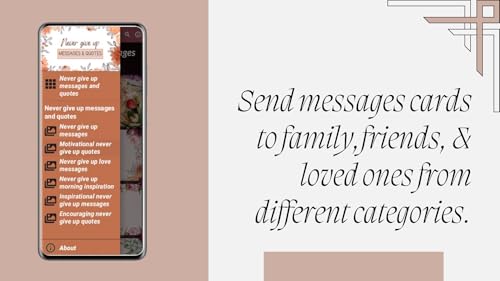 Never give up messages and quotes
