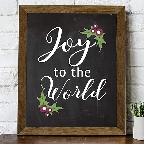 Miniatura 6 de Joy To The World - Christmas Music Wall Art Decor Print, This Ready to Frame Typographic Holiday Music Wall Art Decor Poster is Good For Home,