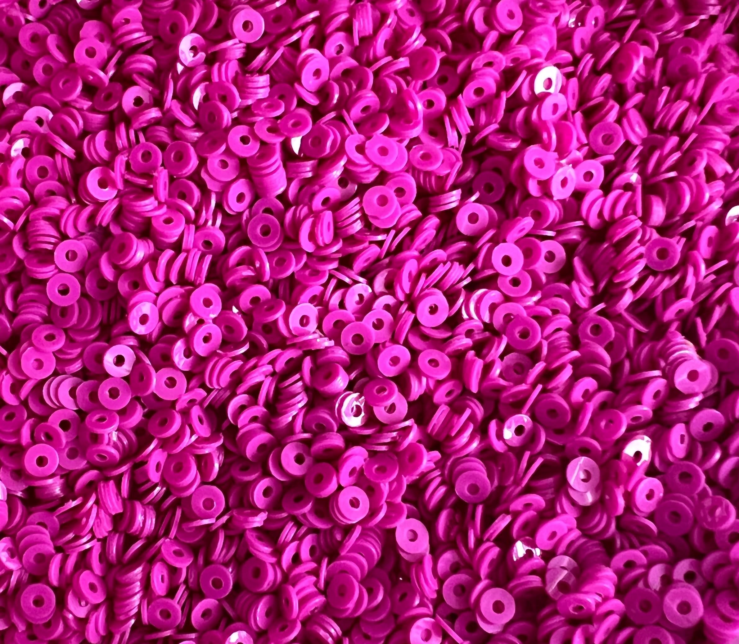 4mm Round AB Translucent Metallic Opaque Craft Sequins Assorted Colours (Fuchsia Pink Opaque) — image 1