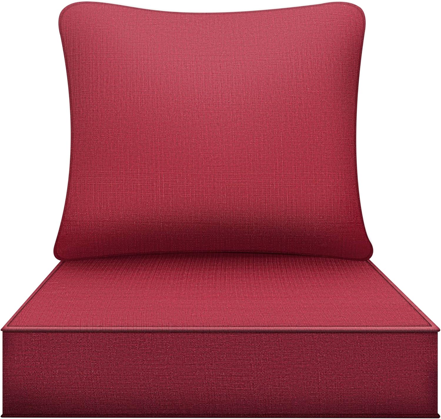 Art Leon Waterproof Outdoor Seat Cushion 24"x 24" 30D High Density Foam Patio Chair Cushions with Non-Slip Backing Patio Cushions for Patio Furniture Porch Swing Garden Bench Camping Stadium Red