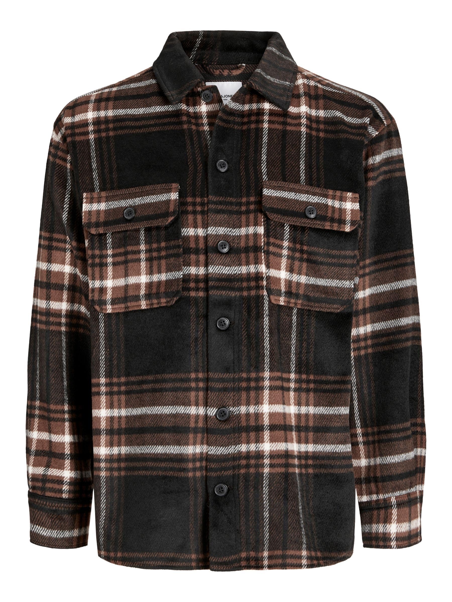 JACK & JONES Jjebradley Ollie Overshirt Ls Noos, Monks Robe, L