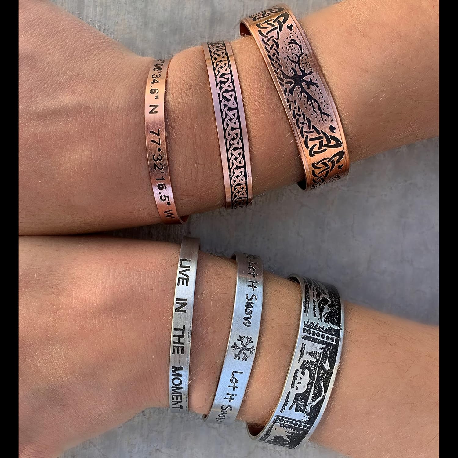 Bracelet Stamping Kit - Aluminum & Copper Blanks w/Bending Bar for Jewelry Stamping - 19 Piece Set