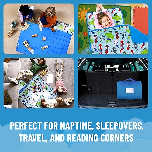 Vista 88 de Jay Franco - Alfombrillas para siesta infantil Verde - Hulk