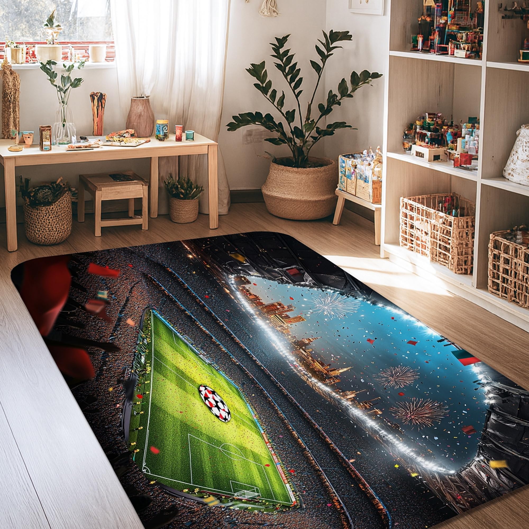 Tapis de terrain de football rectangulaire antidérapant et grand tapis de sport