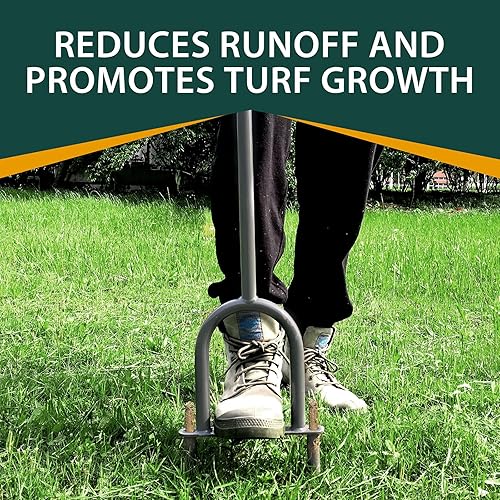 Miniatura 2 de Walensee Aireador de extracción de césped, tapón de césped manual para despachar césped, herramienta de aireación de núcleo aireador resistente para