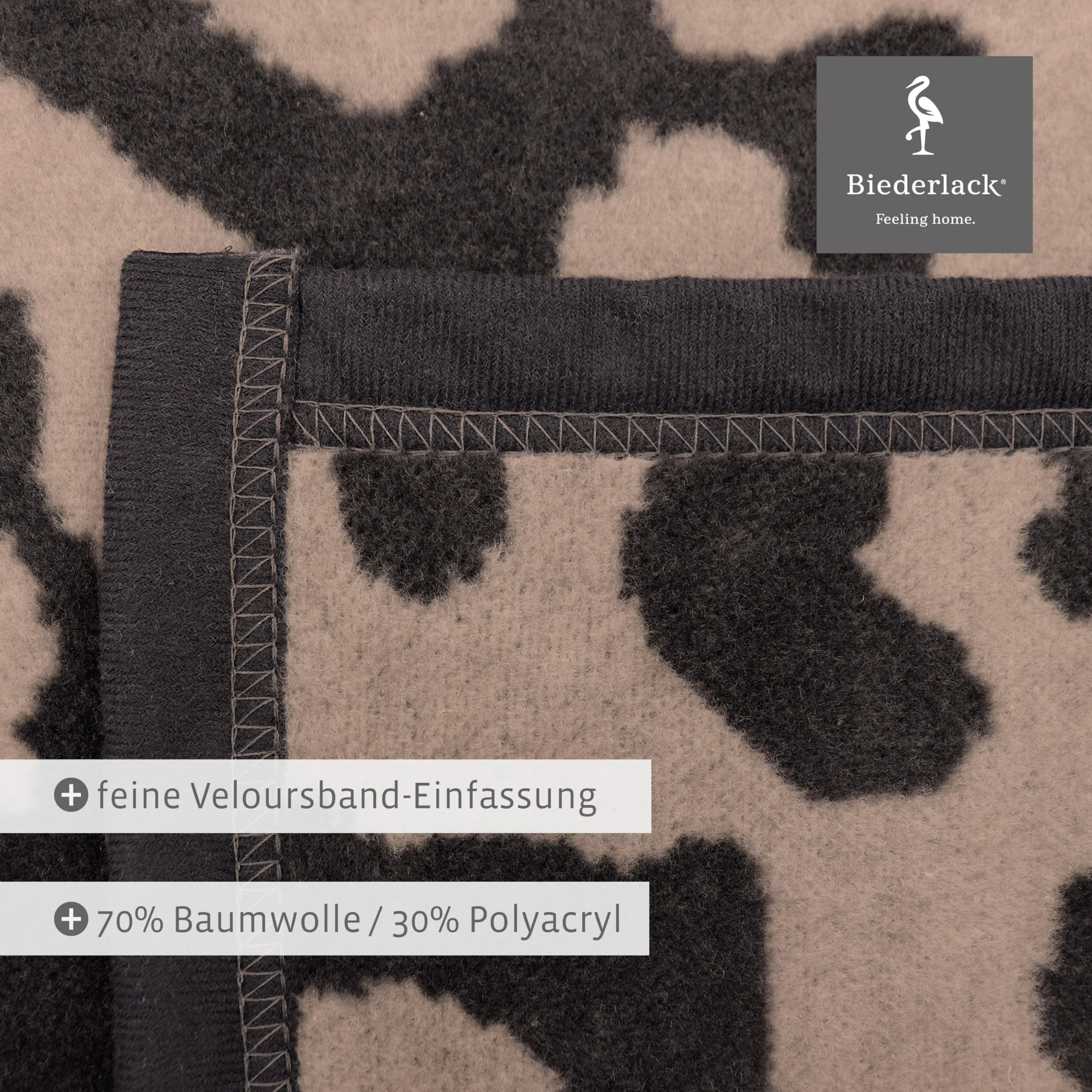 biederlack® flauschig-weiche Wohndecke Leo Soft, Sofadecke in 150x200 cm