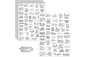 Vintage Words Clear Stickers: Inspirational Journaling Enhancements
