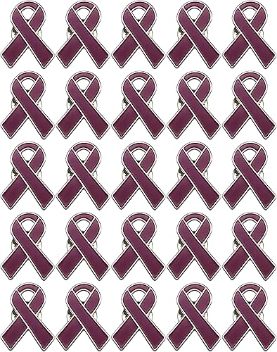 25 pines de cinta esmaltada burdeos con cierres de metal, 25 pines, muestra tu apoyo para el aneurisma cerebral, adultos discapacitados, hemangioma,