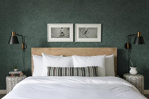 Miniatura 10 de Papel tapiz de seda plateada de 15.7 x 78.7 pulgadas, papel de contacto plateado en relieve, autoadhesivo, extraíble, papel tapiz texturizado de