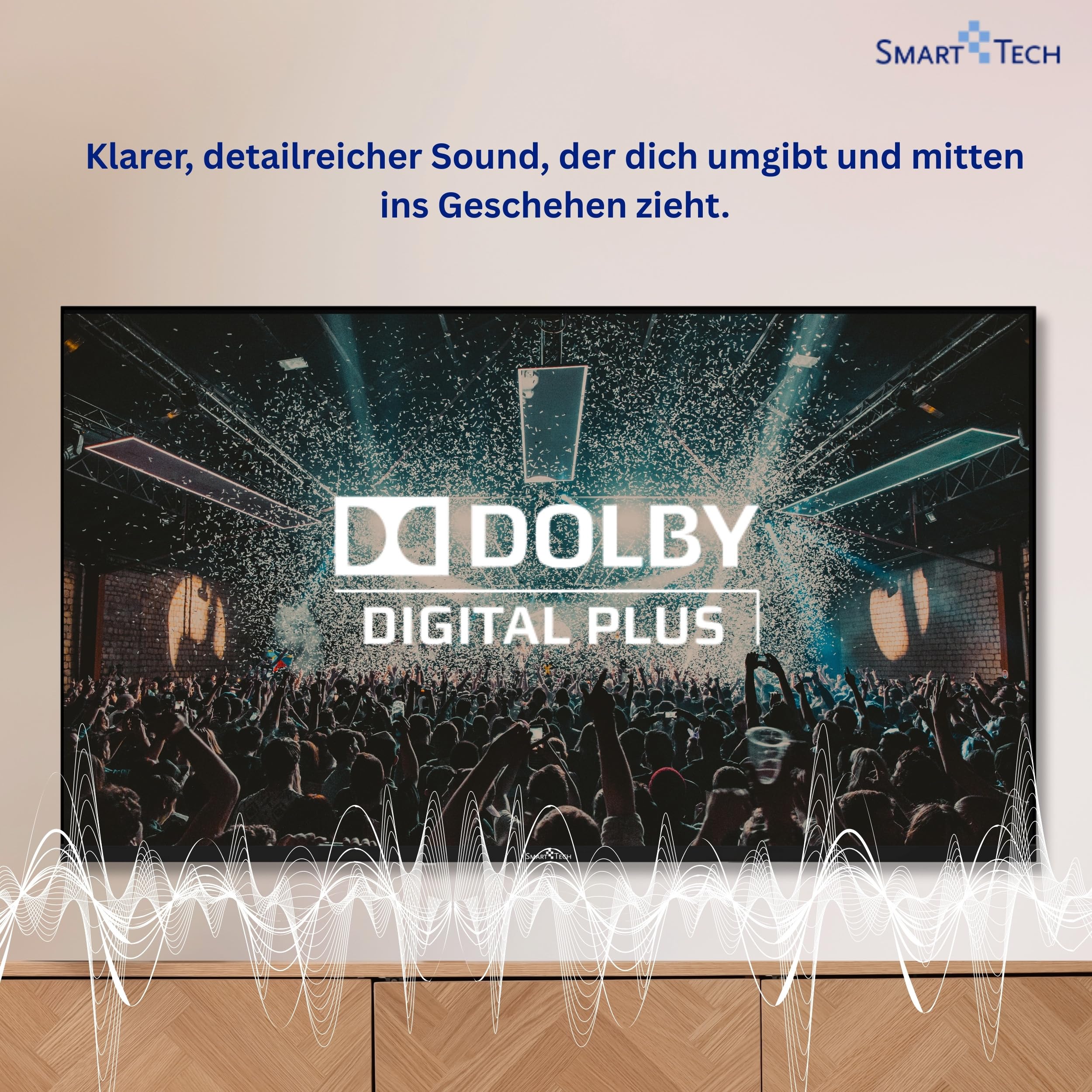 Smart Tech QLED 43QG06V2 Telewizor Google TV HDR z rozdzielczością 4K UHD, Bluetooth i potrójnym tunerem, Smart TV 43QG06V2 (2026)