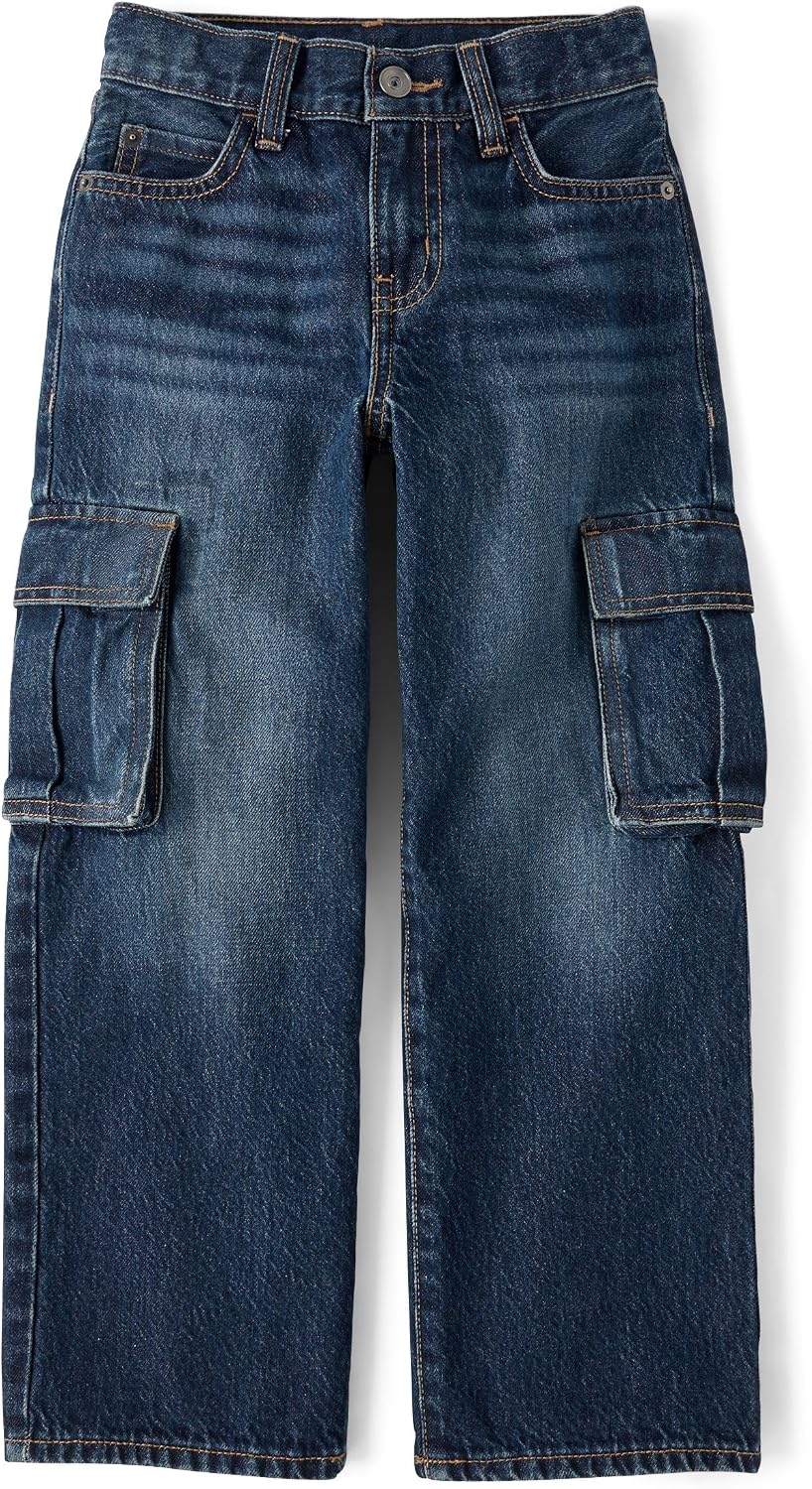 The Children's Place Boys' and Toddler Baggy Cargo Jeans