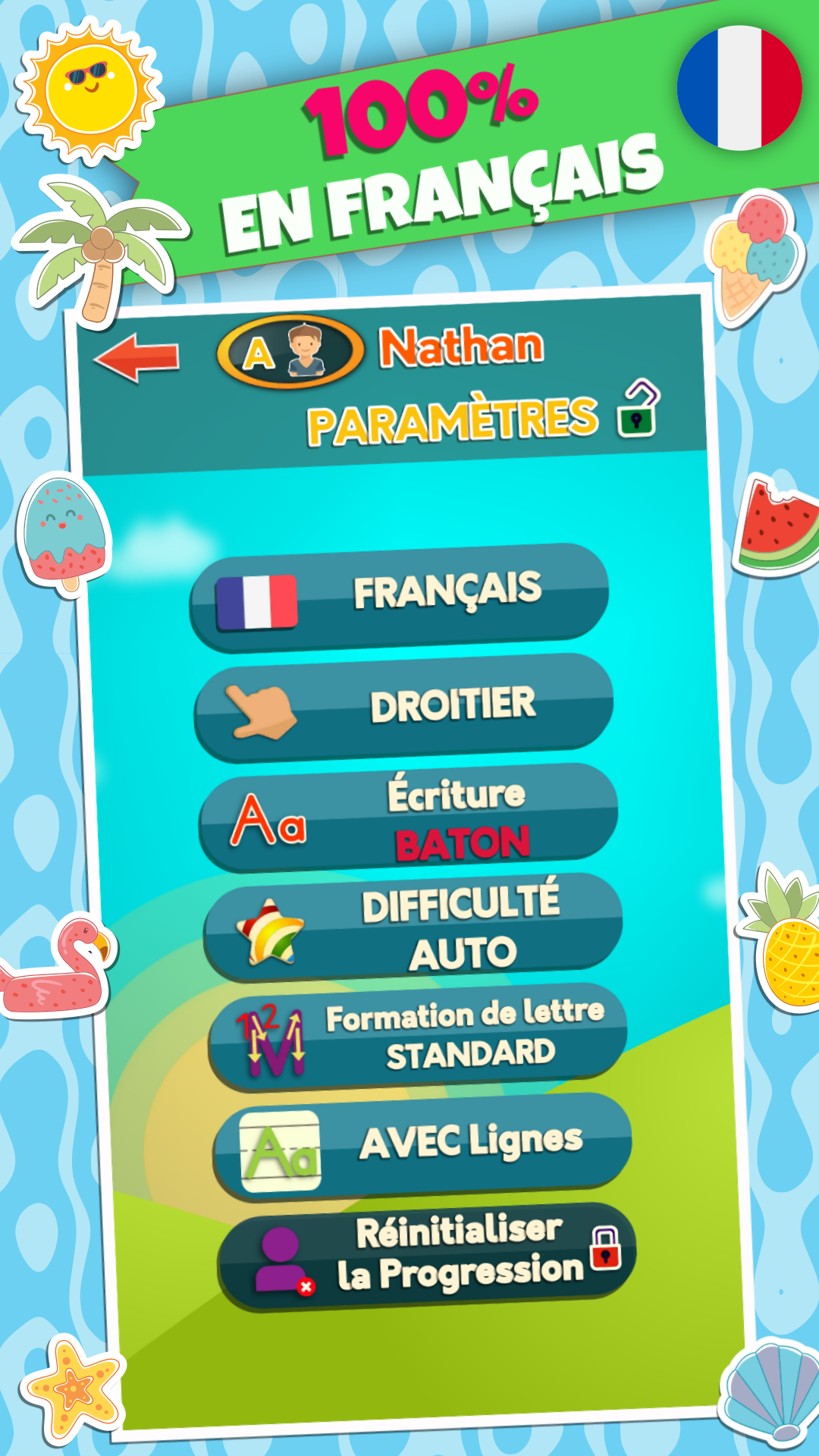 LetraKid PRO Apprendre à Écrire l'ABC et 123. Jeux éducatifs pour Enfants en Maternelle, CP