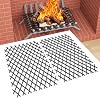 Ember Retainer for Fireplace Grates, 16 x 10 Inch Solid Steel Fireplace Grate Ember Retainer, Keep Burning Embers from Falling, Fire Place Accessories for Camping, Fire Pits, 2 Pack