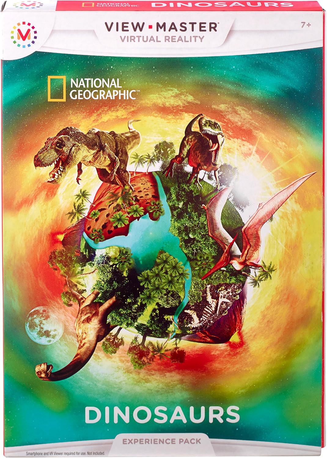 Mattel View-Master Experience Pack, National Geographic Dinosaurs, Weiß / Blau