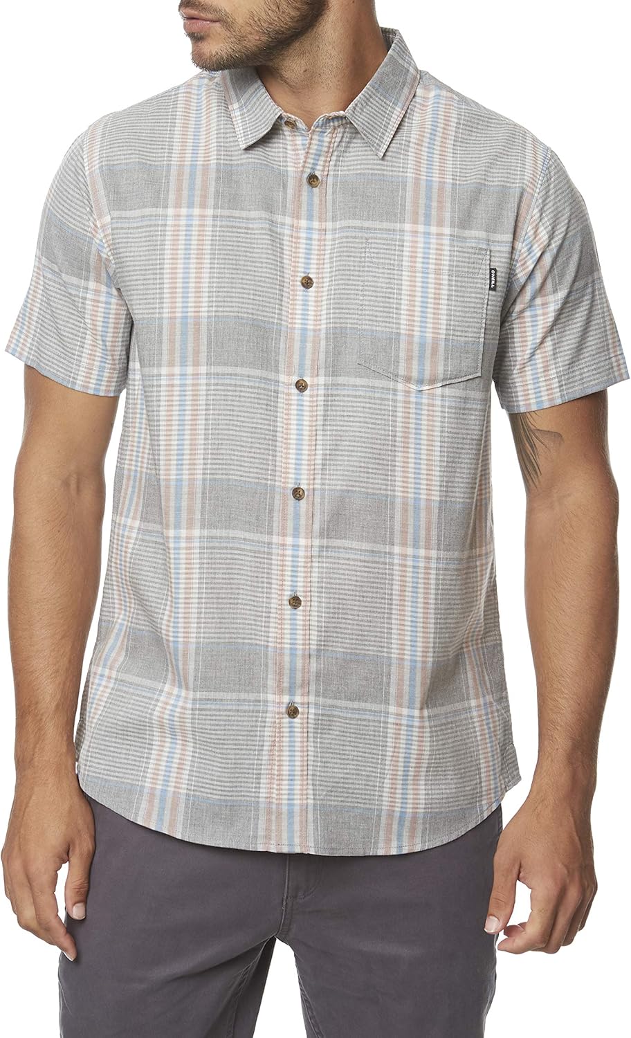 O'NEILL Men's Modern Fit Oxford Long Sleeve Button Up Shirt