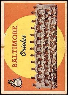 1959 Topps # 48 Orioles Team Checklist Baltimore Orioles (Baseball Card) POOR Orioles