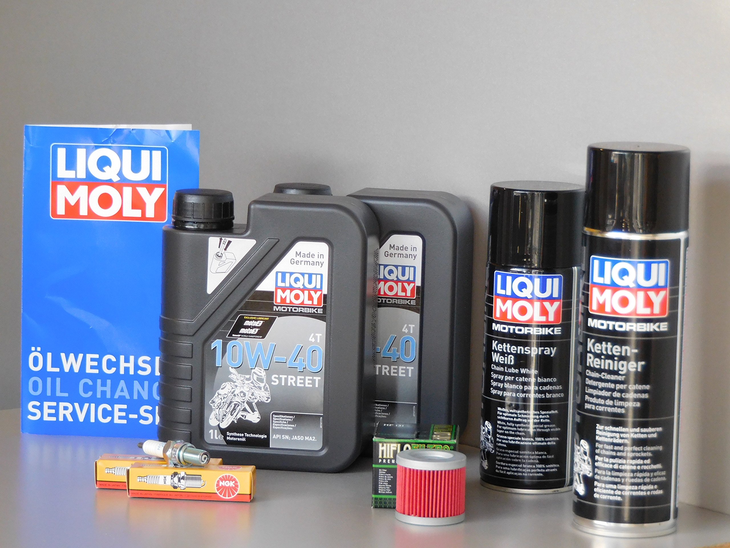 Hyosung GT GV 250 - Kit de mantenimiento para filtros de aceite, bujía, cadena, inspección