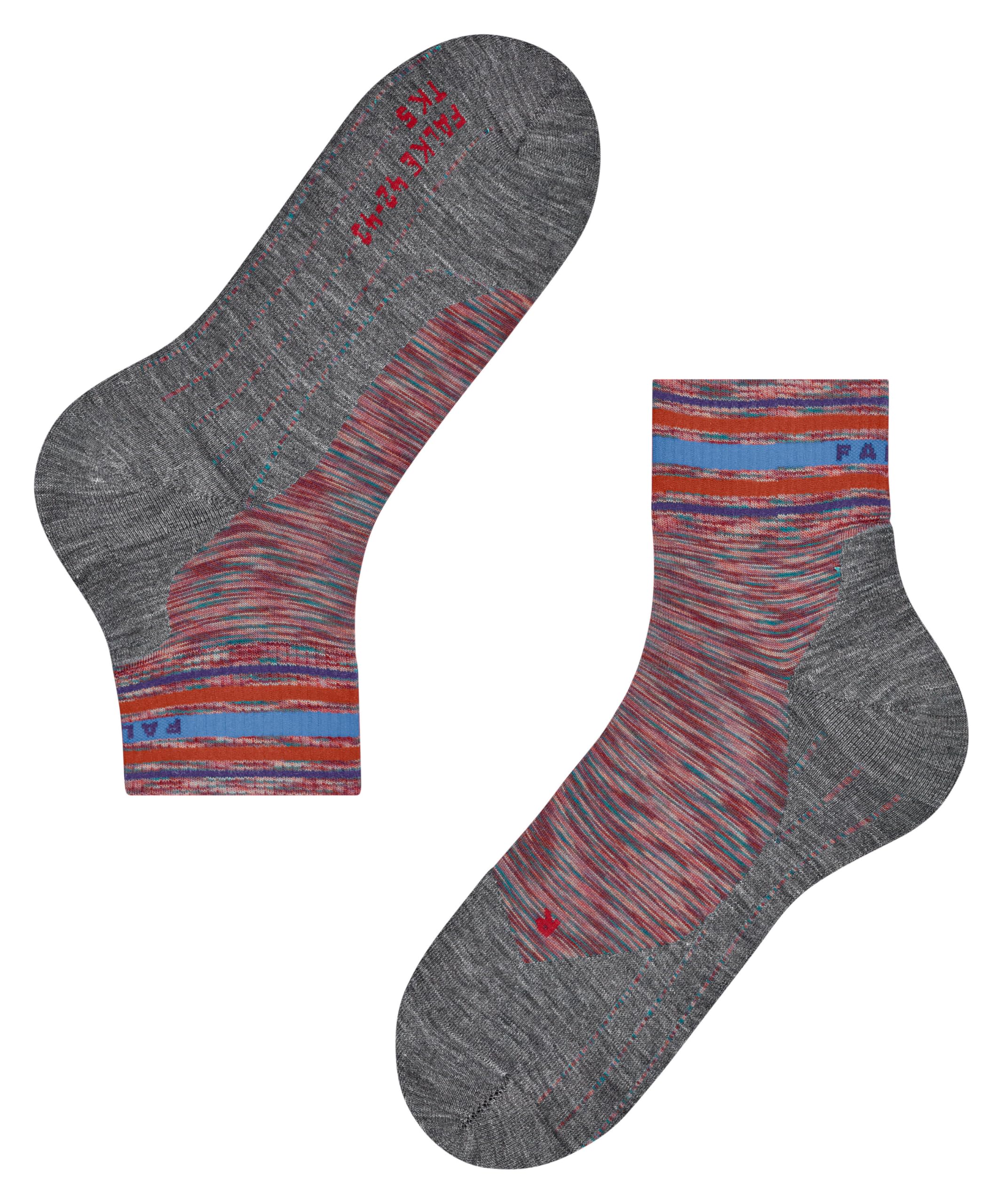 FALKE Mężczyźni Skarpety do wędrówek TK5 Wander Short M Sso wełna materiał funkcyjny przeciw pęcherzom cienkie 1 Para, Niebieski Blue Note 6545, 46-48