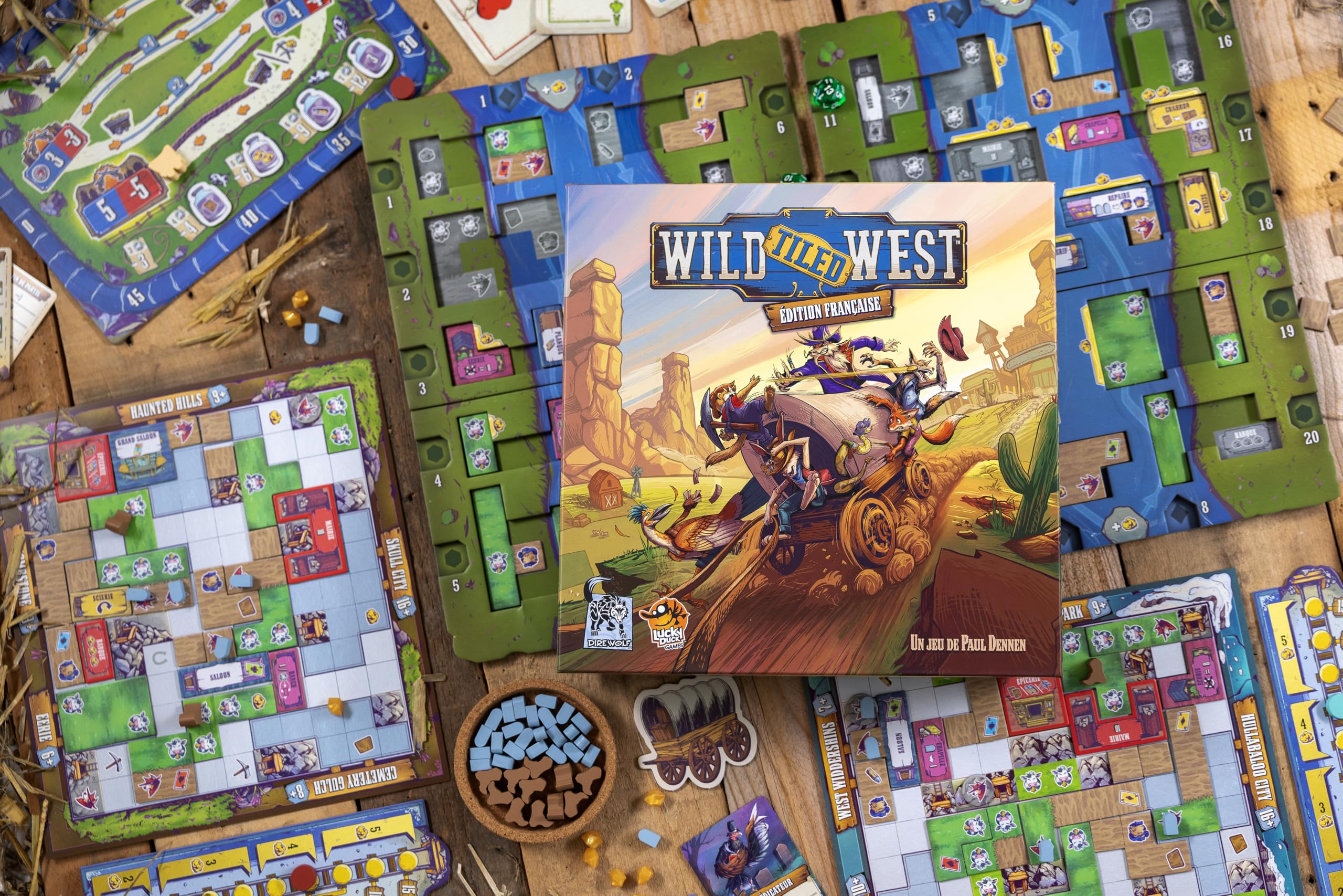 Lucky Duck Games - Wild Tiled West - Version Française - 934637