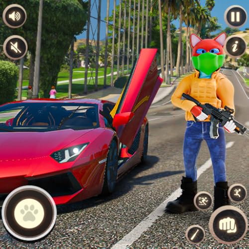 Simulador de ciudad mafioso de crimen gánster de mundo abierto real, los mejores juegos de gatos para niños