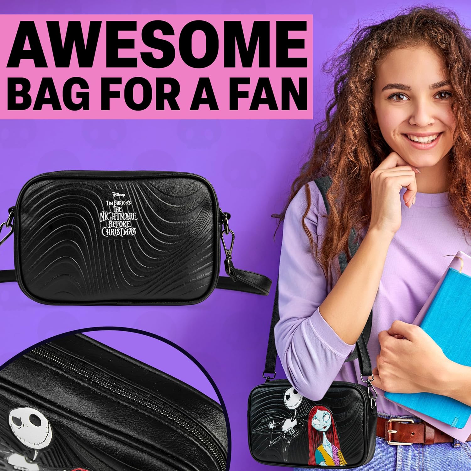 Disney Crossbody Bags for Girls, Teens, Faux Leather Girls Shoulder Bag for Travel, Cute Stuff, Gifts for Her - Image 4