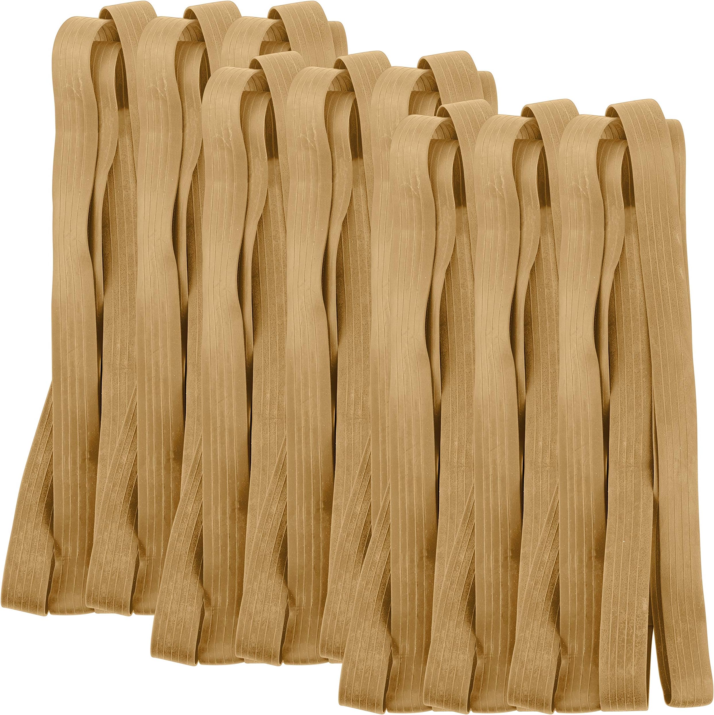 Kitchentoolz 12 Pack Extra Strength 25'' Rubber Bands for Pallets, Furniture, Moving Blankets, Industrial Garbage Bins - Beige