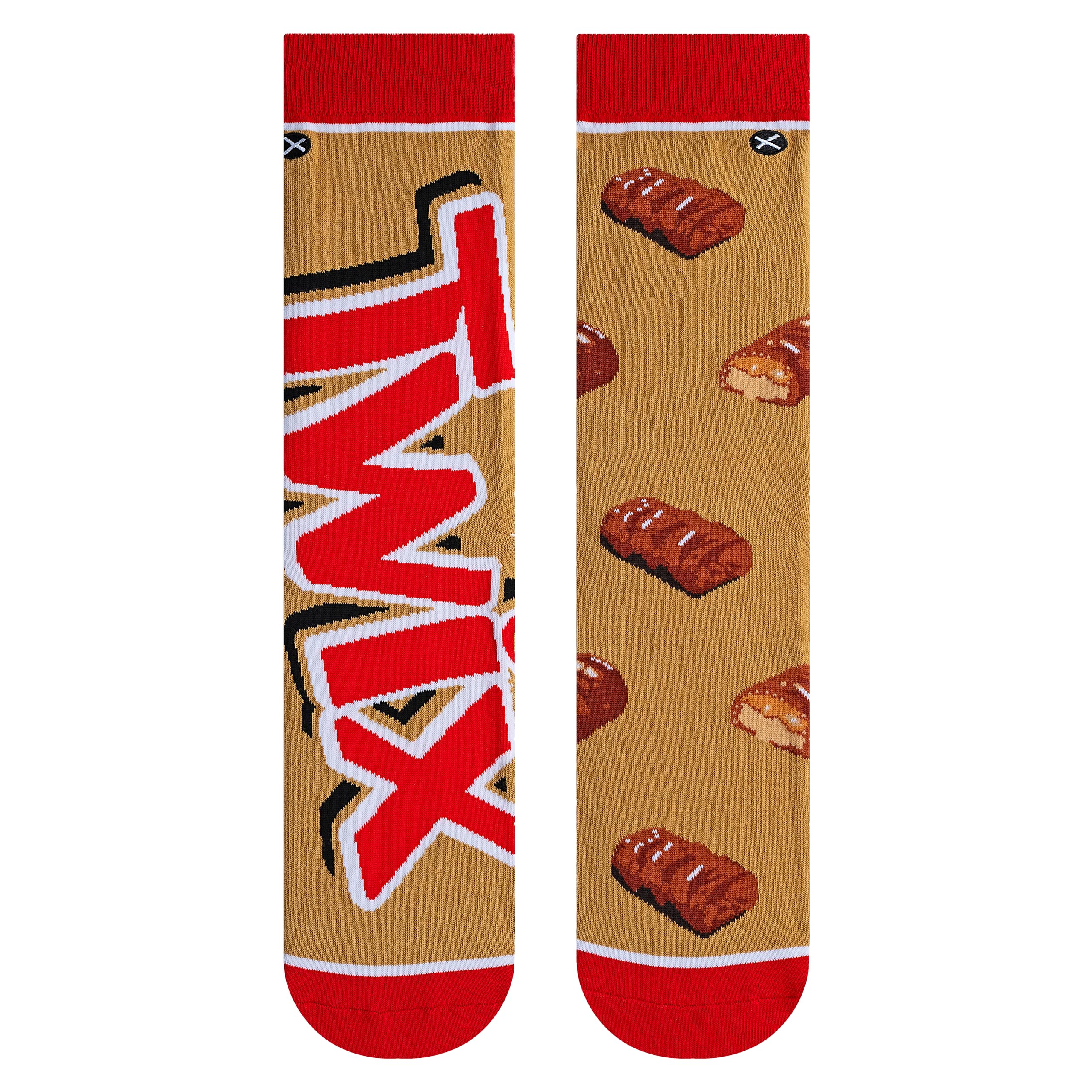 Odd Sox Men's Brown Twix Split Crew Socks