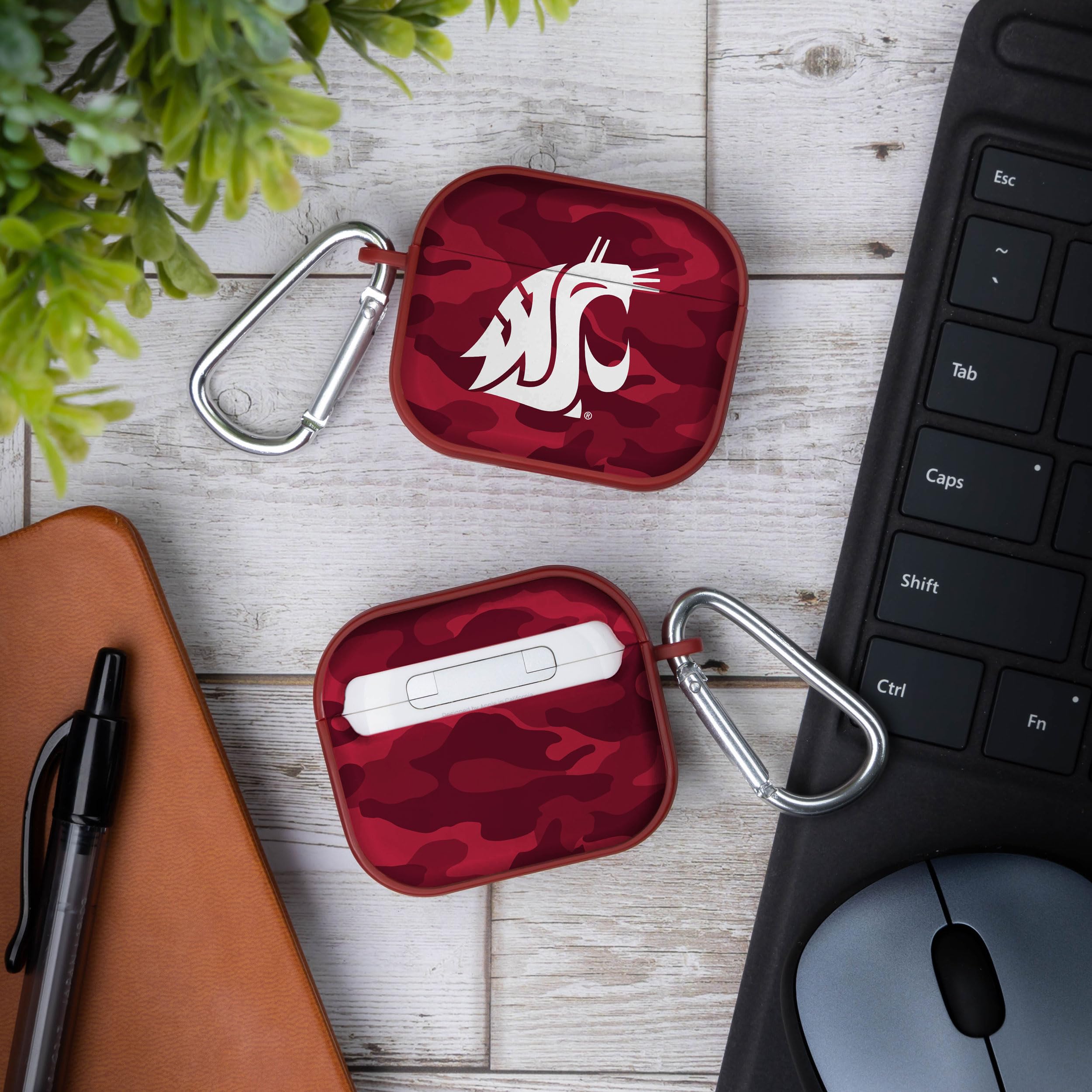 AFFINITY BANDS Washington State Cougars Camo HDX Case Cover Compatible with Apple AirPods Generation 3