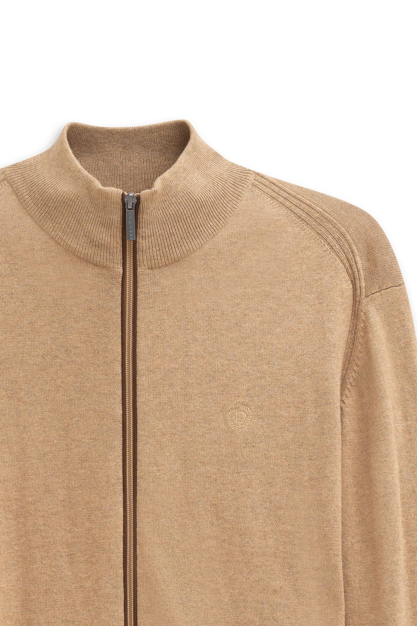 bugatti Herren Strickjacke 7600-85520D | Regular Fit Reißverschluss Stehkragen Baumwolle-Kaschmir-Mix Freizeit und Büro