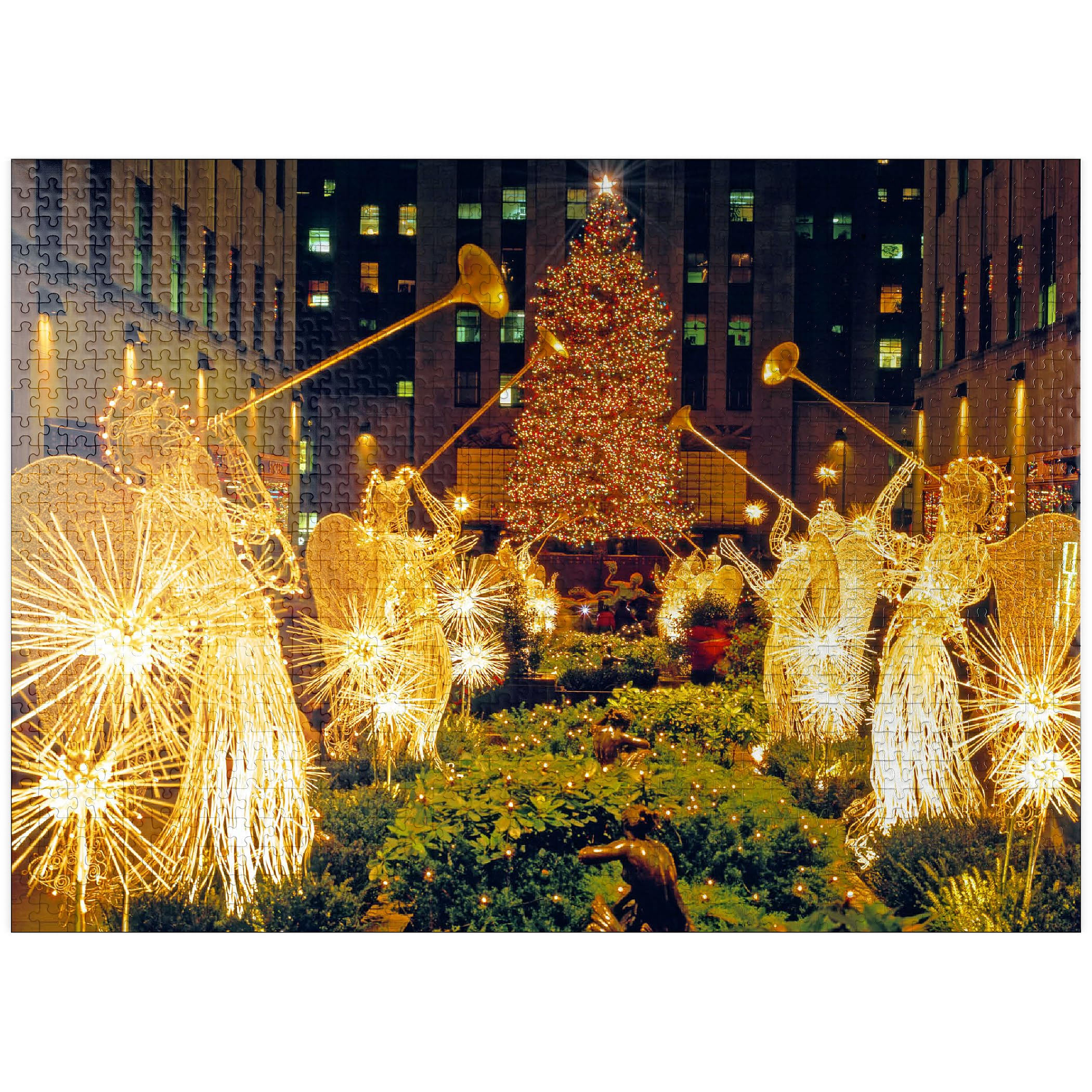 Rockefeller Center at Christmas Time, New York, New York, USA – Puzzle de qualité supérieure de 1000 pièces pour adultes