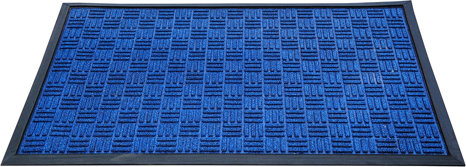 Floortex Doortex Ribmat Blue Heavy Duty Indoor and Outdoor Entrance Mat 36 x 60
