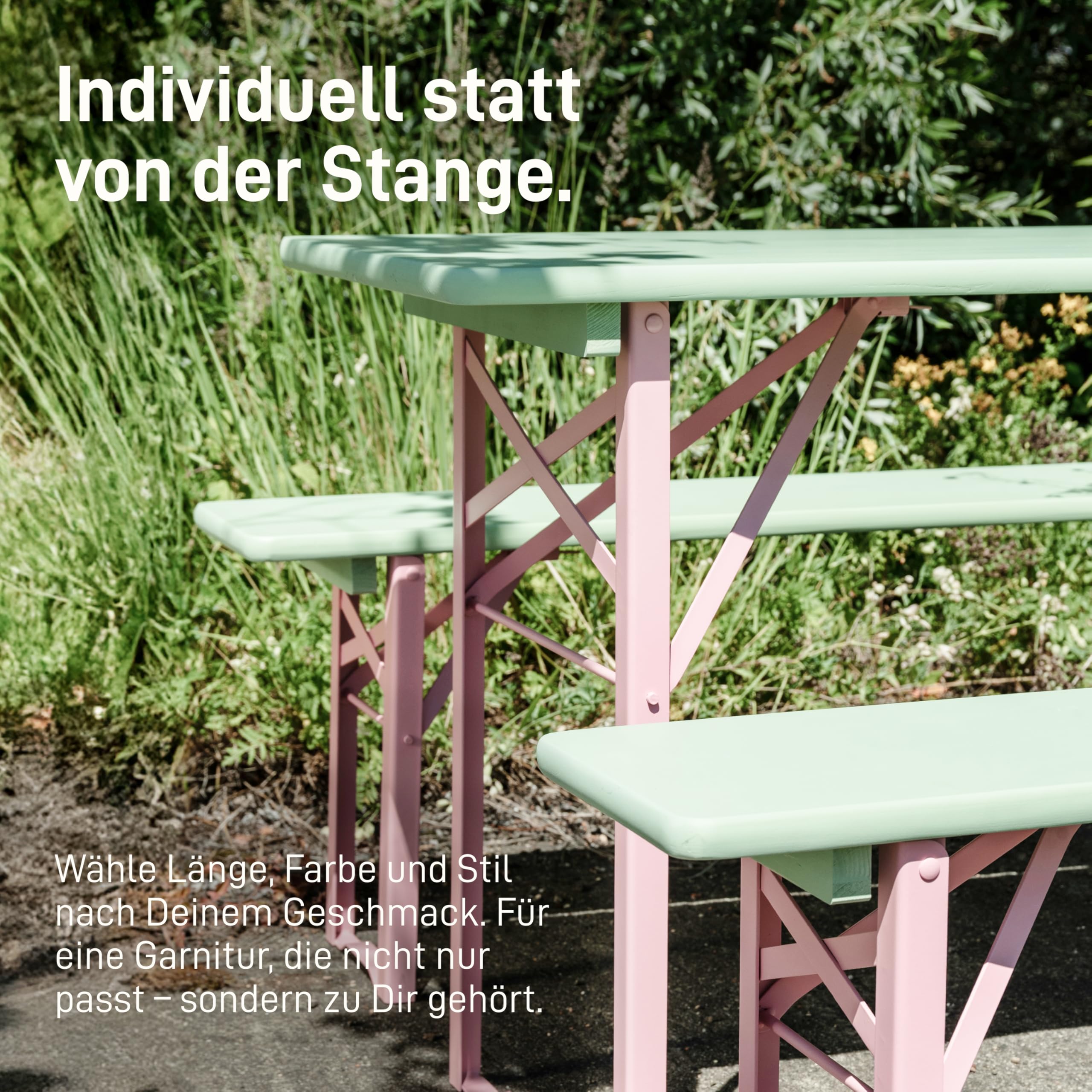 Natural Goods Berlin 1x Bankplatte für Bierzeltgarnitur - Natur Fichte 170 x 25 cm - Platte für Bierbank aus nachhaltigem Fichtenholz - Holzbrett für DIY Festzeltgarnitur kurz - Abgerundete Ecken
