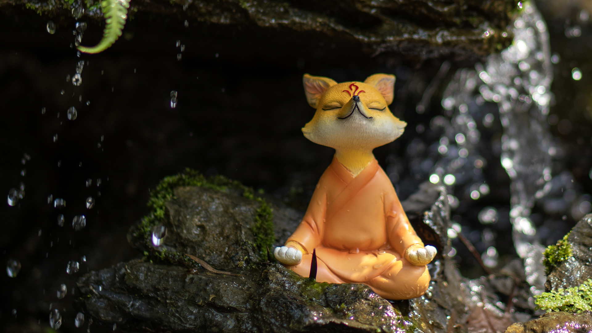 Zen Fox Figurine, Meditating Fox Buddha Statue for Home Decor, Living Room, Yoga & Meditation Accent, Shelf, Table, Desk Decor, Outdoor Garden Decor, Gifts for Women