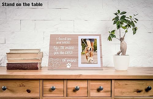 Miniatura 2 de NZY Regalo de condolencia, regalos de pérdida de mascotas, regalos de duelo, pérdida de perro, pérdida de mascota, marco de fotos conmemorativo para