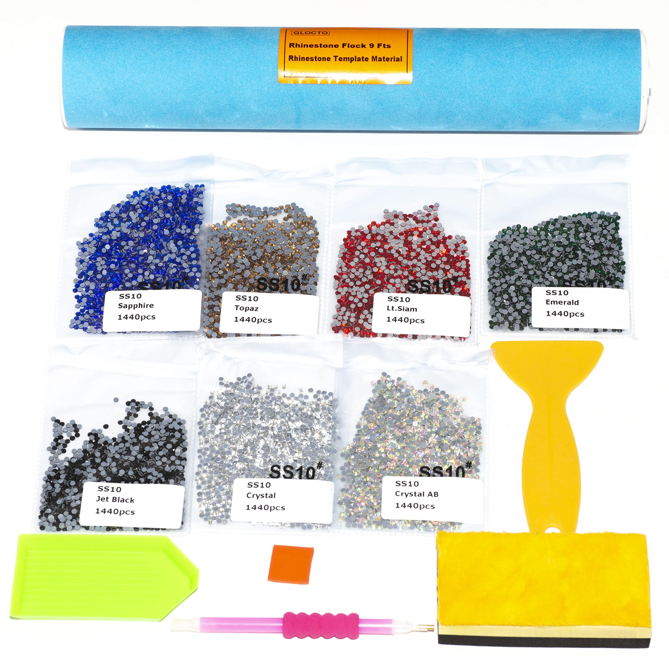 Sticky Flock Rhinestone Template Material for Hotfix Rhinestones Magic