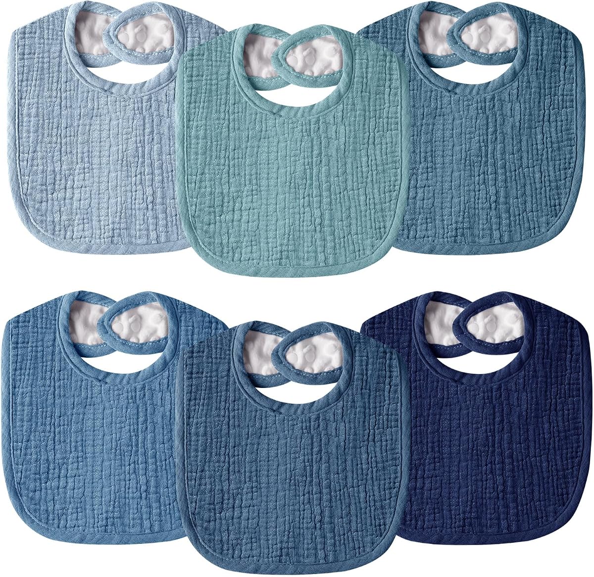 Baberos de muselina para bebés unisex para niños y niñas, baberos de algodón, baberos ajustables para recién nacidos para babear y dentición