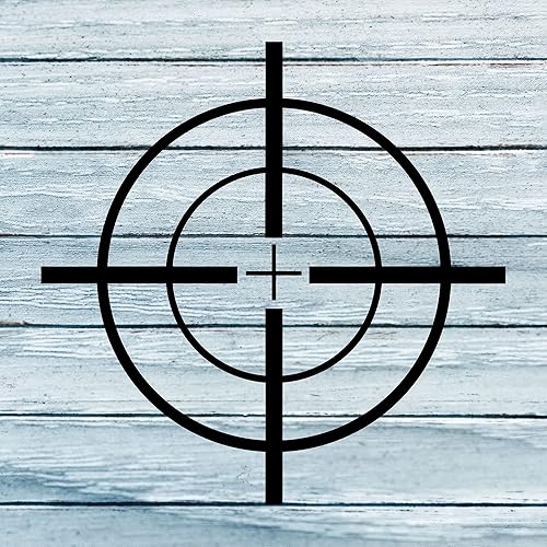 Adhesivo de pared de objetivo de francotirador mira de pistola de objetivo calcomanía de vinilo para rifle de caza vaso para laptop botella de