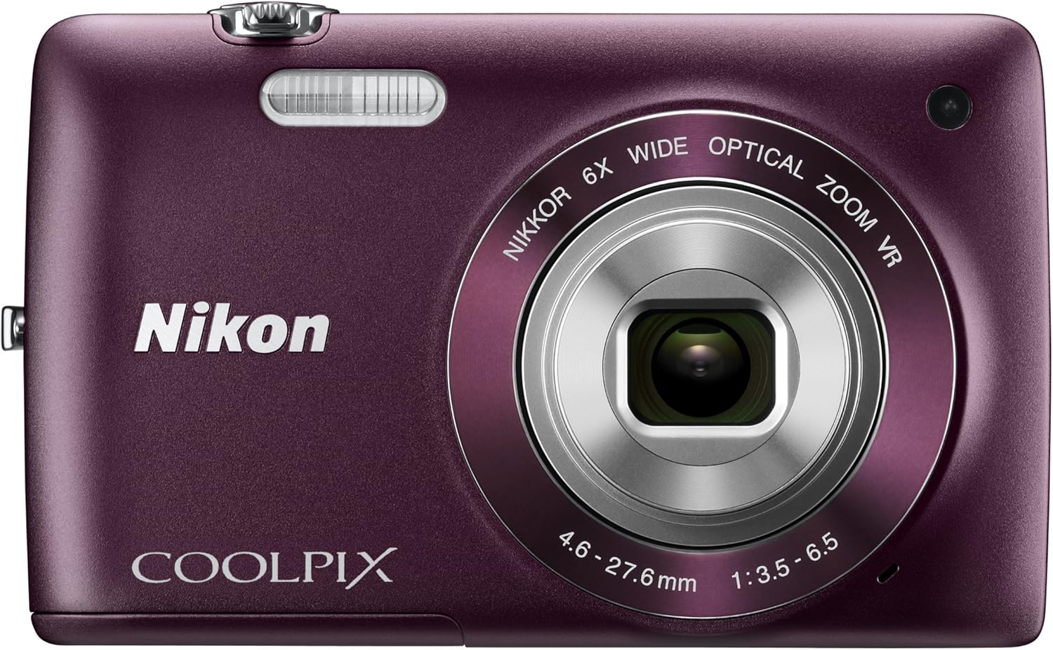 Nikon COOLPIX S4300 16 MP Digital Camera with 6x Zoom NIKKOR Glass Lens and 3-inch Touchscreen LCD (Plum) (Renewed)