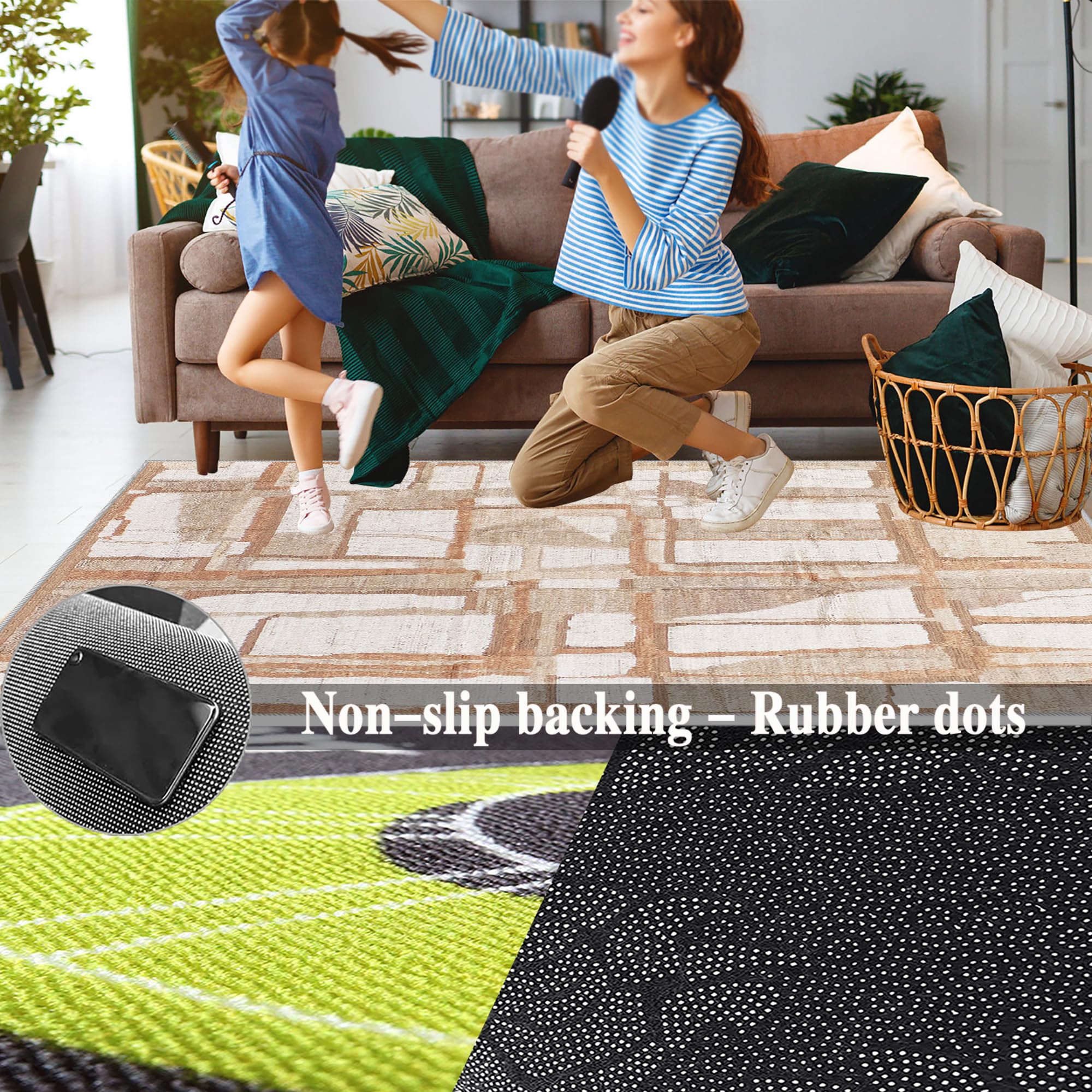 Tappetino Batteria, Tappeto per Batteria Acustica, Tappeto Insonorizzato Professionale, Drum Carpet Rugs, Elettronico Drum Tappeto, Tappeti Antiscivolo per Batteria, Tappeto per Tamburi 230 x 180 cm