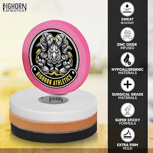 Miniatura 3 de Bighorn Athletics Cinta de dedo de alta calidad, 4 rollos para un apoyo superior, protección contra lesiones y estabilidad articular, ideal para