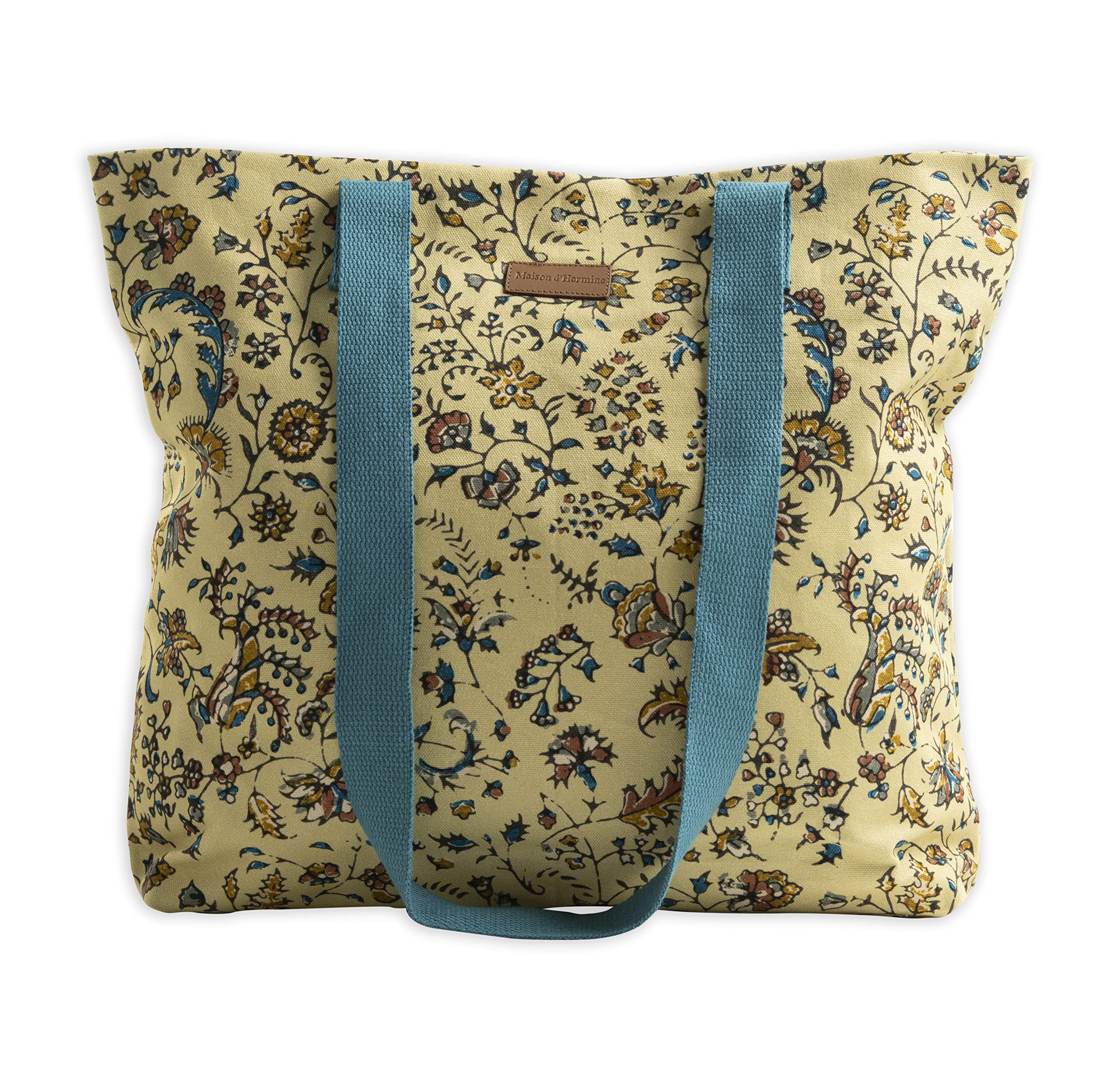 Maison d' Hermine Canvas Tote Bag for Women Cotton Canvas Reusable Shoulder Grocery Bags Bulk with Handle for Shopping Travel