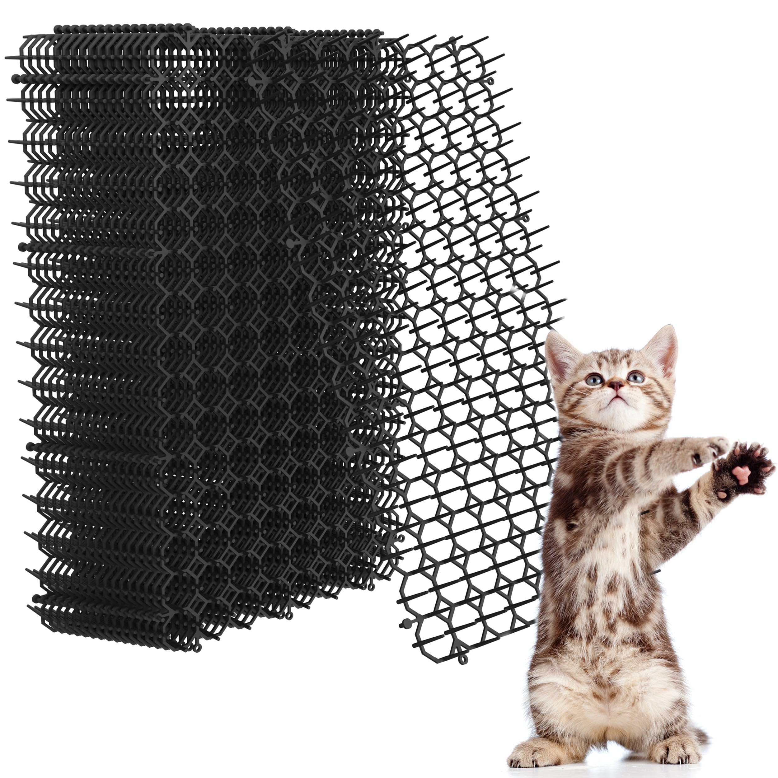 Kyrieval Dornengitter Tier-Barriere Garten Katze Tierabwehr Scat Spike Matte, Anti-Katzen-Netzwerk Graben Stopper Prickle Strip Home Spike Matte