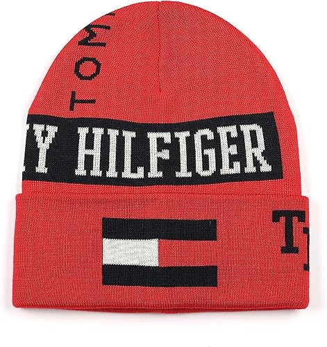 Miniatura 2 de Tommy Hilfiger Logo Mix Cuff Sombrero para Hombre, Primary Red Multi, Rojo Primario Multi