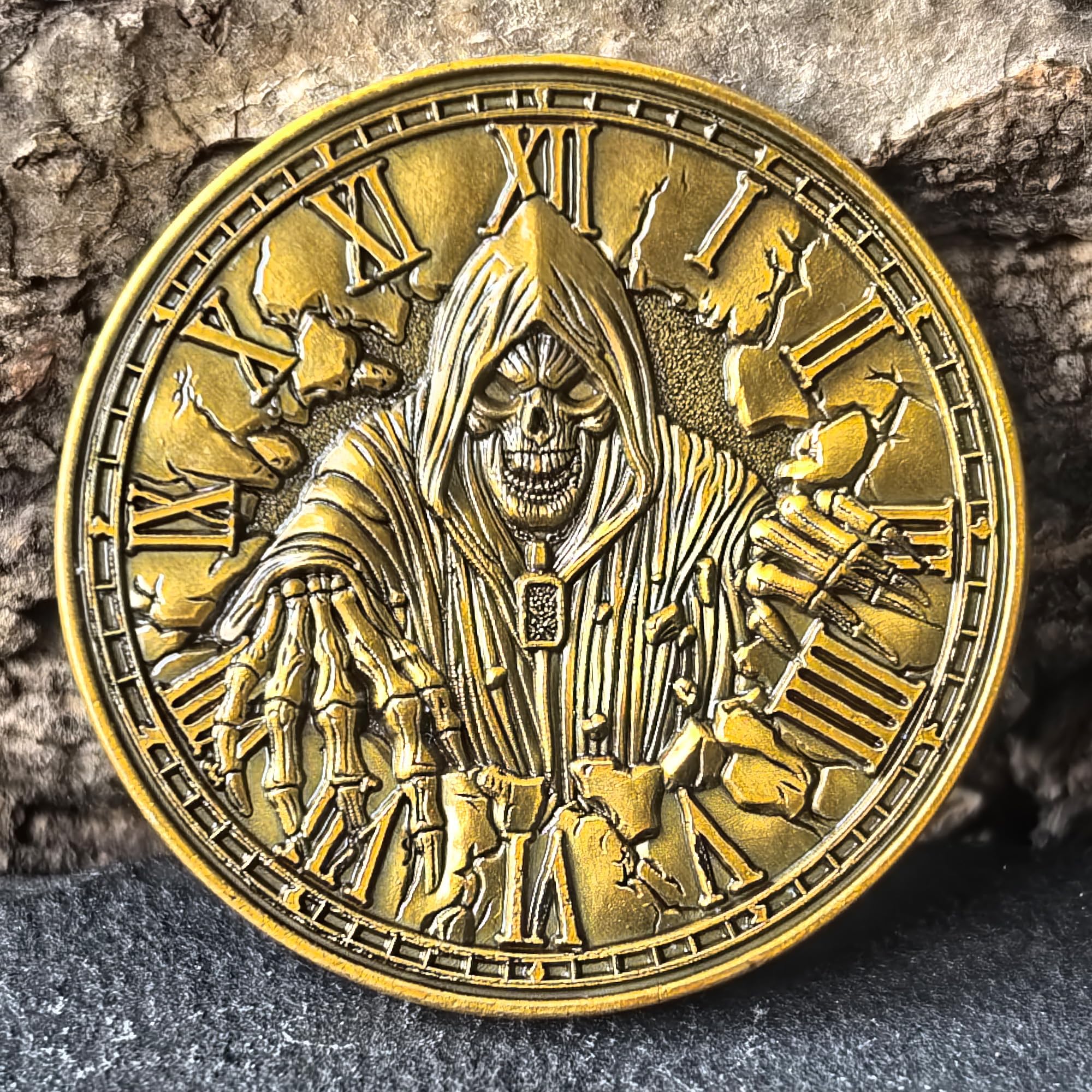Amazon.com: Memento Mori Challenge Coin - Grim Reaper and