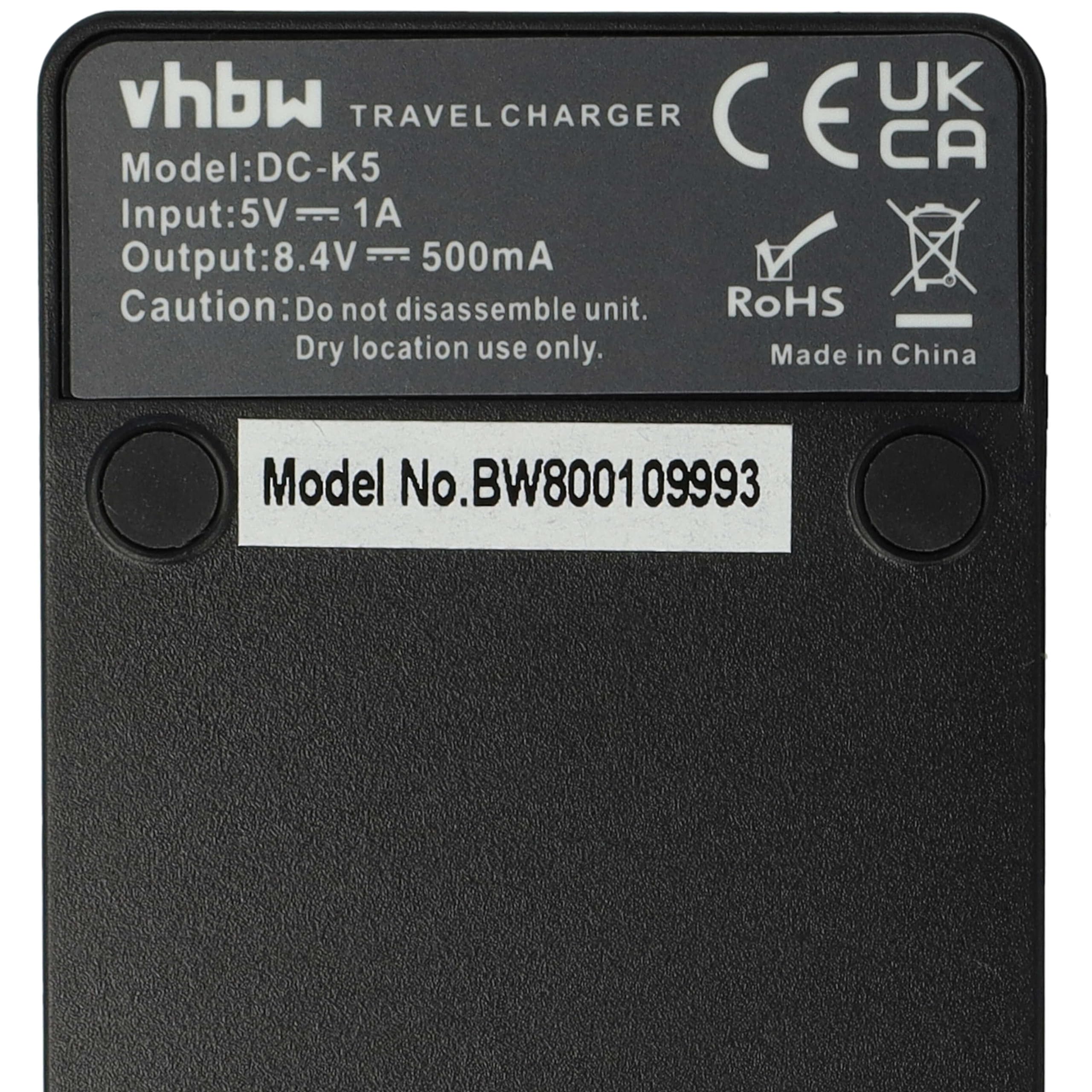 Vhbw Ladegerät Für Leica V-Lux 40/30/20 – Mit Kfz-Adapter & Ladestandsanzeige