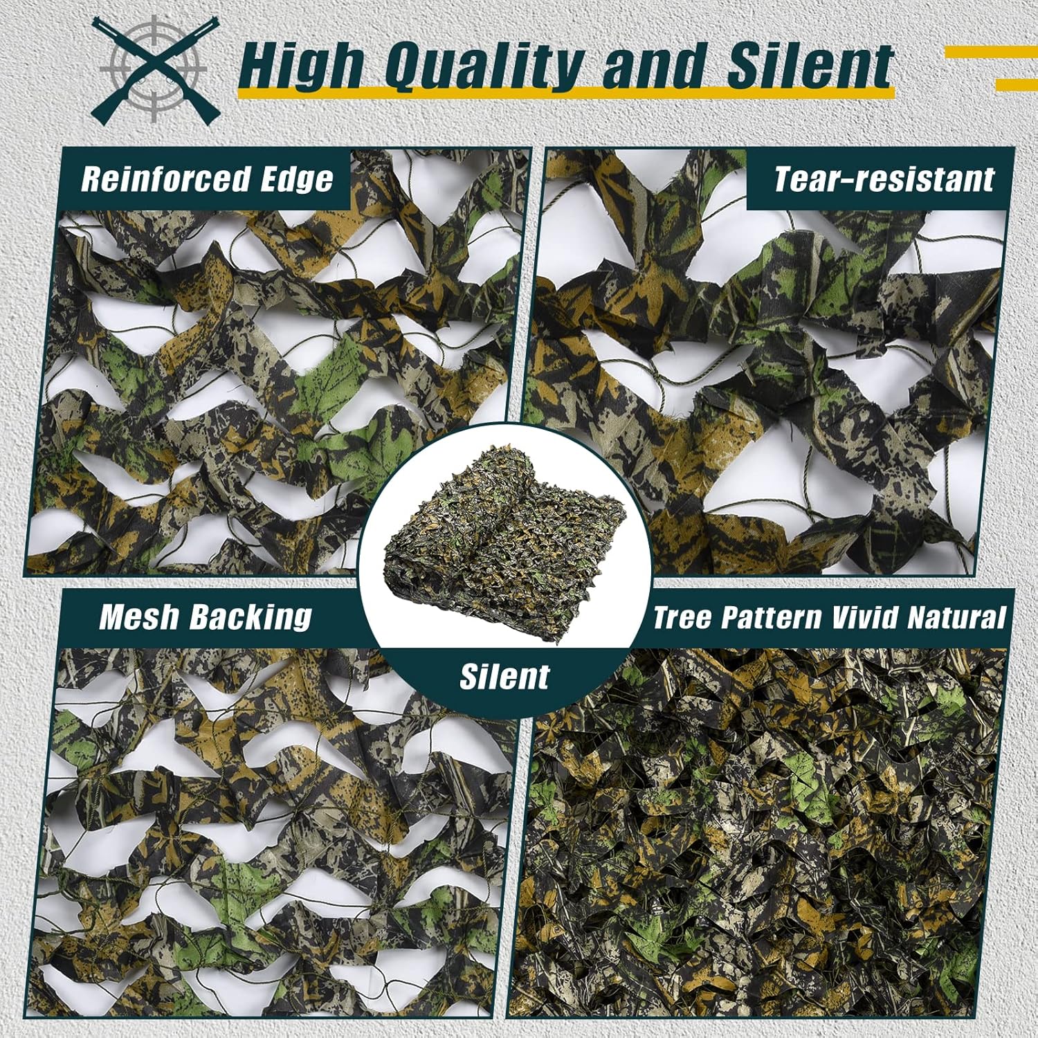 iunio Camo Netting, Camouflage Net, Bulk Roll, Mesh, Cover, Blind for Hunting, Decoration, Sun Shade, Party, Camping, Outdoor